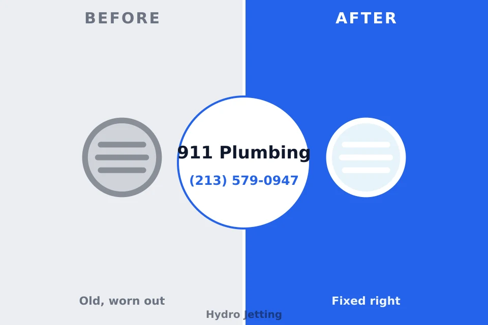 Before and after: plumbing repair Oreland, PA